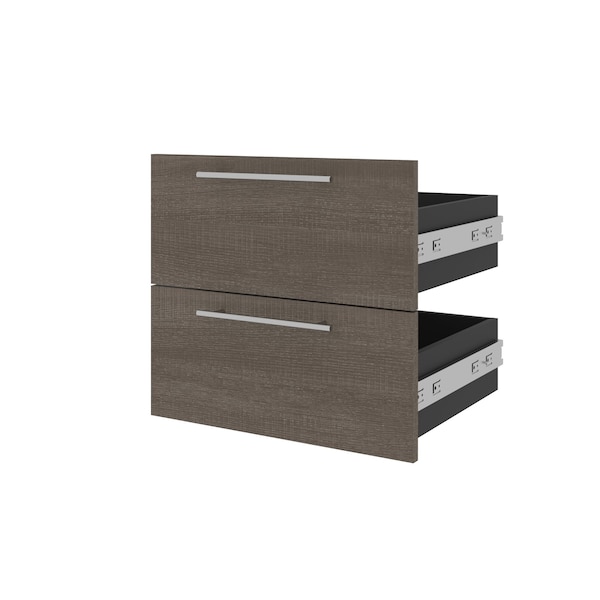Orion 2 Drawer Set for Orion 20W Narrow Shelving Unit, Bark Gray & Graphite